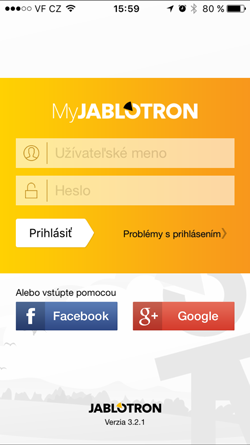 zväčšiť MyJablotron prihlásenie